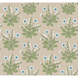 Ronald Redding Designs Meadow Flowers Linen/Blue Wallpaper