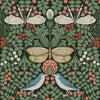 Ronald Redding Designs Butterfly Garden Green Wallpaper