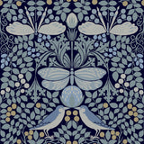 Ronald Redding Designs Butterfly Garden Blues Wallpaper