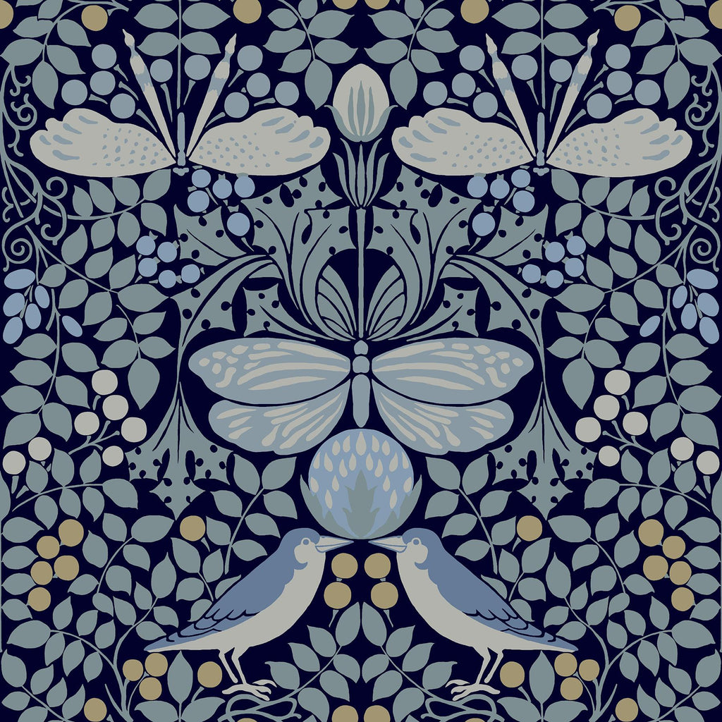 Ronald Redding Designs Butterfly Garden Blues Wallpaper