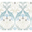 Ronald Redding Designs Pine Cone Ribbon Teal Wallpaper