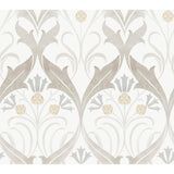 Ronald Redding Designs Pine Cone Ribbon Neutral Wallpaper