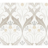 Ronald Redding Designs Pine Cone Ribbon Neutral Wallpaper