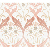 Ronald Redding Designs Pine Cone Ribbon Blush Wallpaper