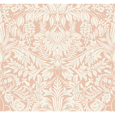 Ronald Redding Designs Lockwood Damask Blush Wallpaper