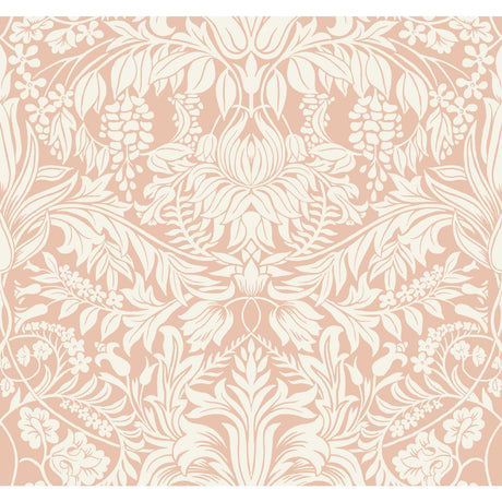 Ronald Redding Designs Lockwood Damask Blush Wallpaper