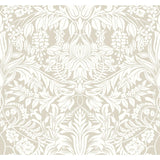 Ronald Redding Designs Lockwood Damask Beige Wallpaper