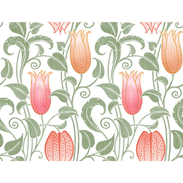 Ronald Redding Designs Canterbury Bells White/Brights Wallpaper