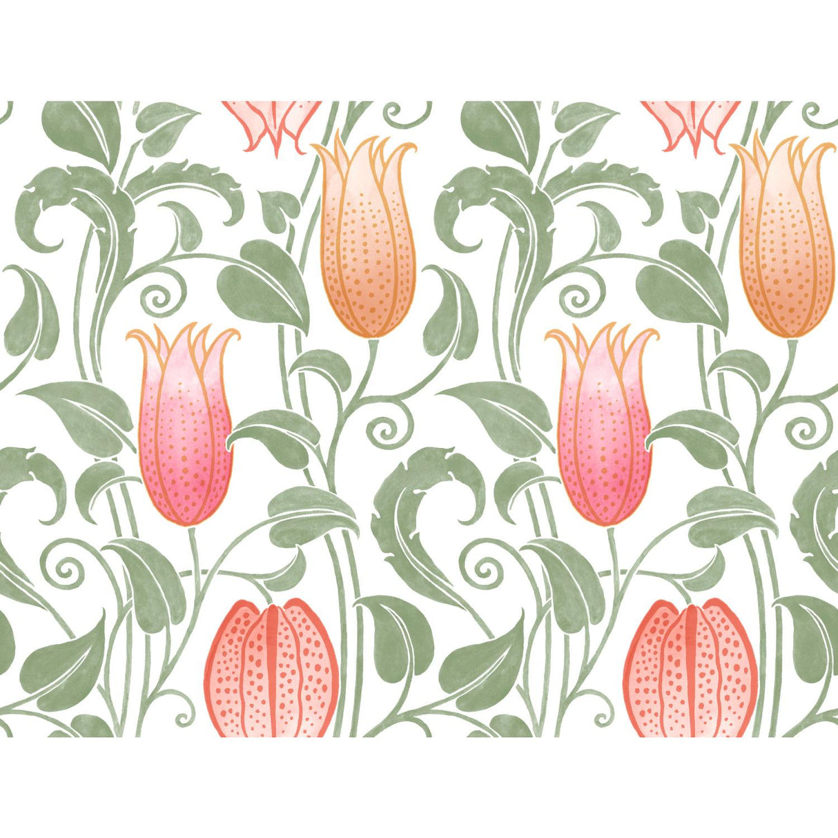 Ronald Redding Designs Canterbury Bells White/Brights Wallpaper