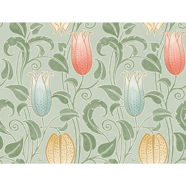 Ronald Redding Designs Canterbury Bells Sage Wallpaper