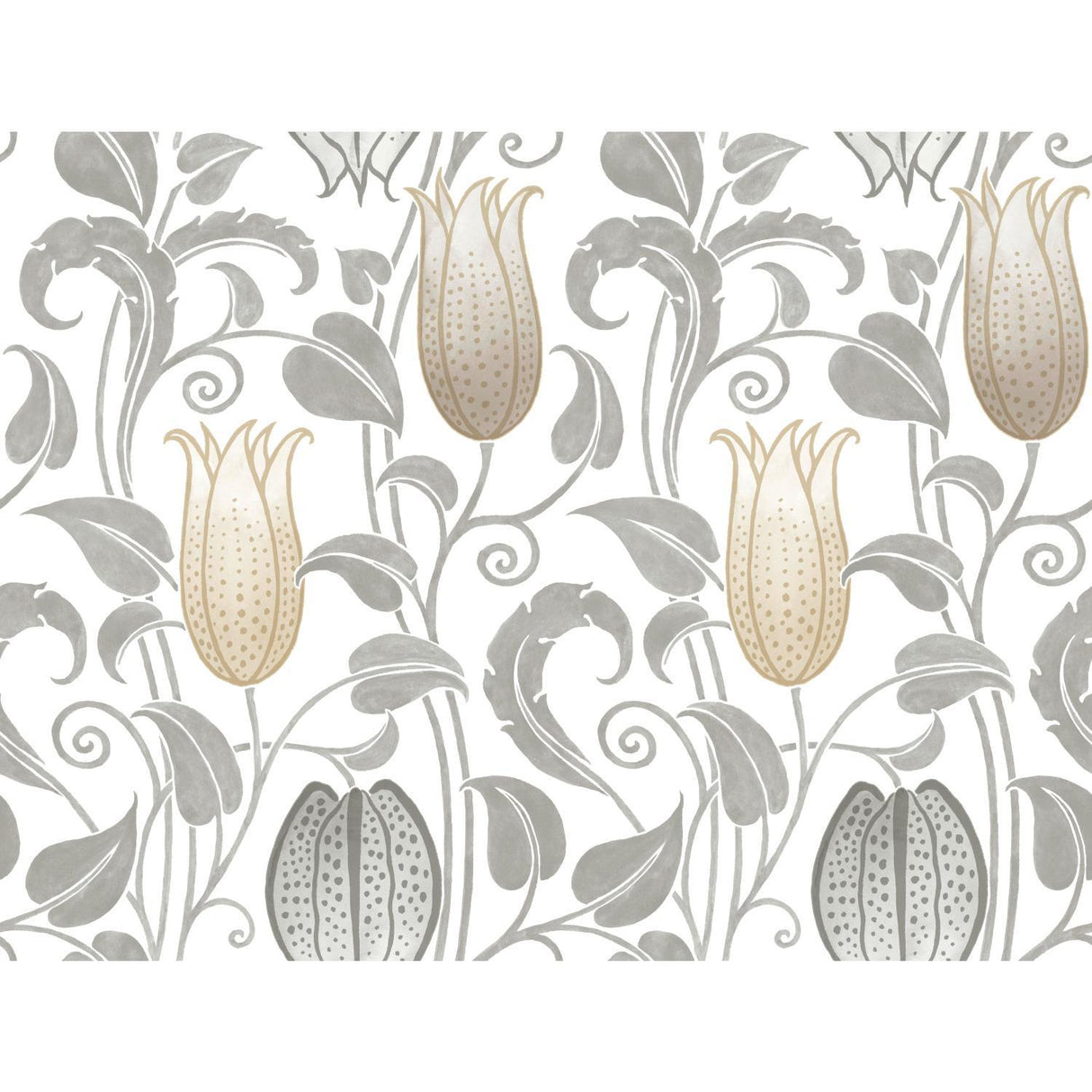 Ronald Redding Designs Canterbury Bells Neutrals Wallpaper