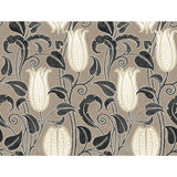 Ronald Redding Designs Canterbury Bells Taupe Wallpaper