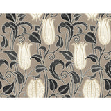 Ronald Redding Designs Canterbury Bells Taupe Wallpaper