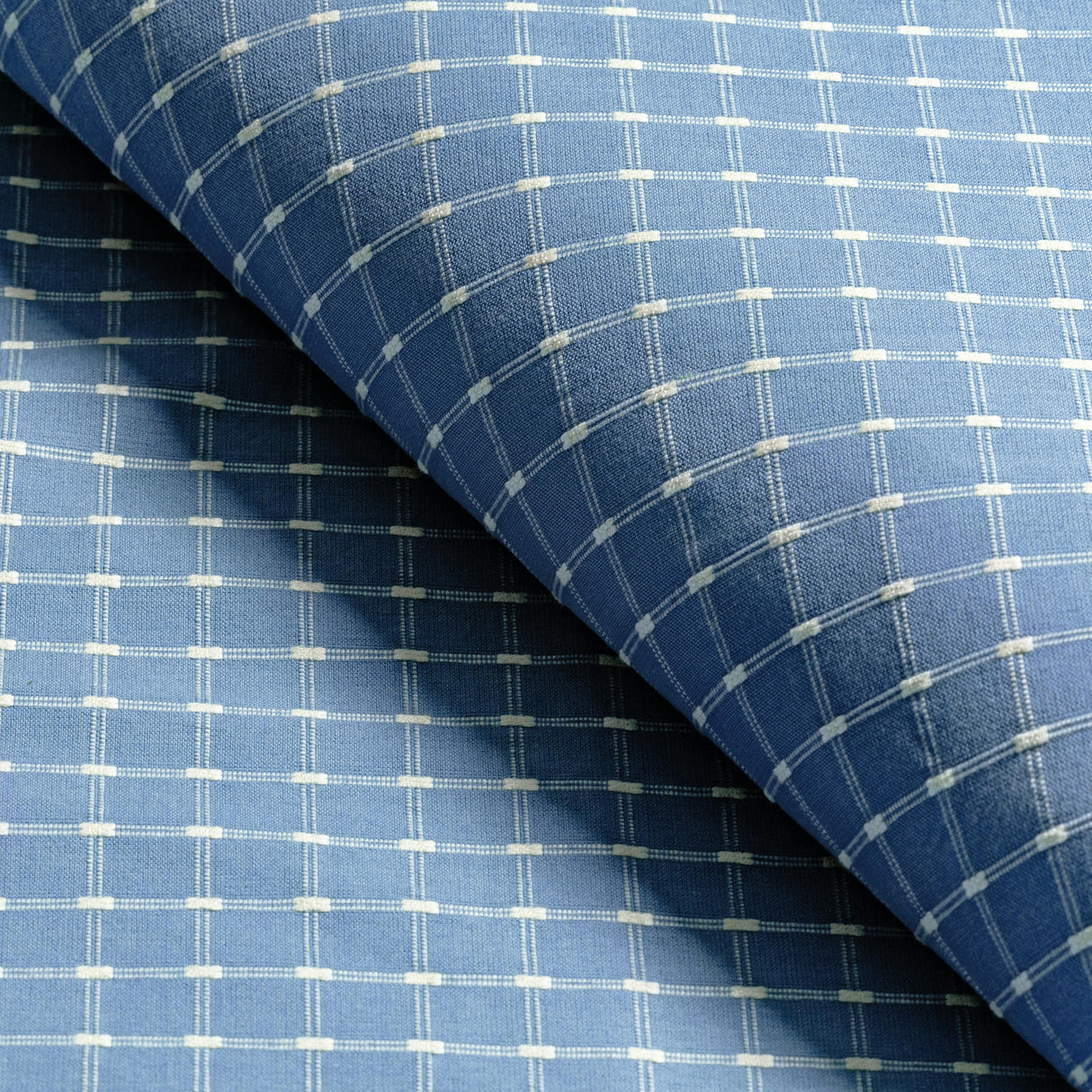 Brunschwig & Fils LISON CHECK SKY Upholstery Fabric