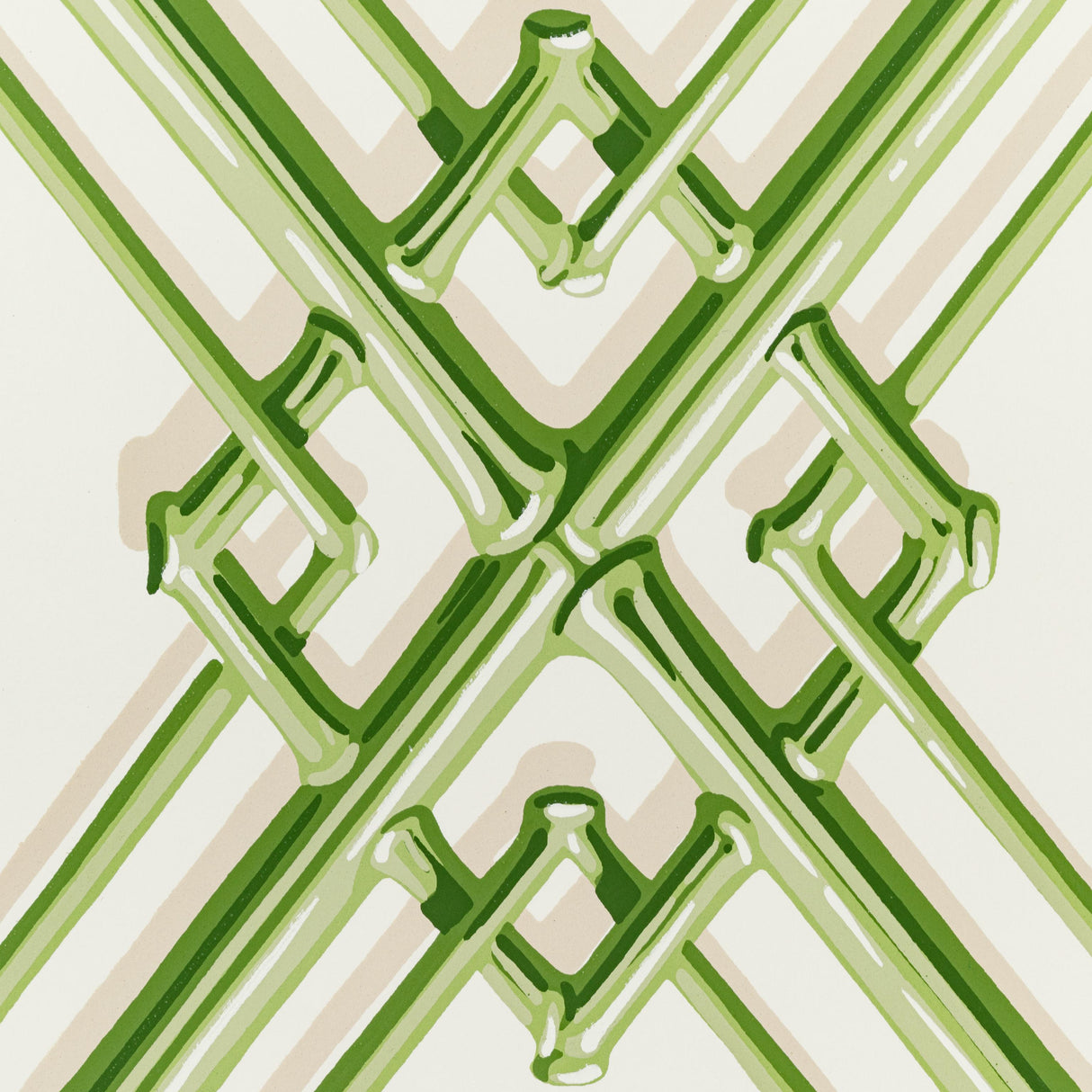 Brunschwig & Fils TREILLAGE DE BAMBOU LEAF Wallpaper