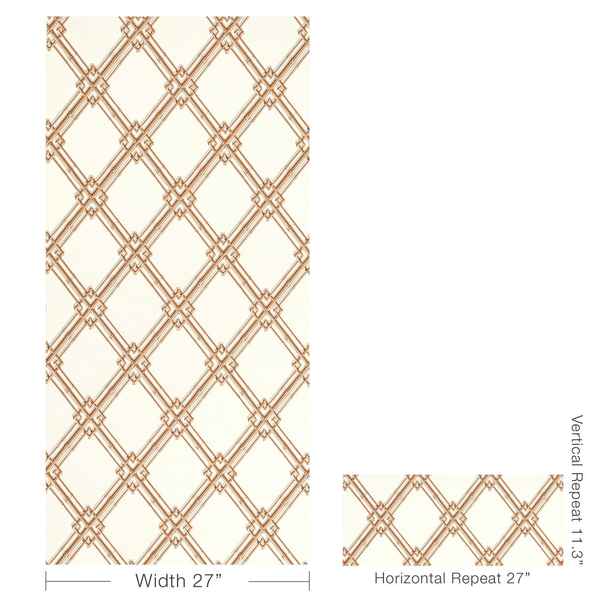 Brunschwig & Fils TREILLAGE DE BAMBOU GOLD Wallpaper
