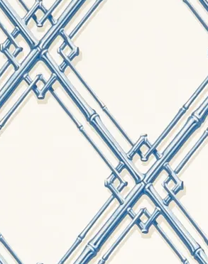 Brunschwig & Fils TREILLAGE DE BAMBOU BLUE Wallpaper