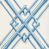Brunschwig & Fils TREILLAGE DE BAMBOU BLUE Wallpaper