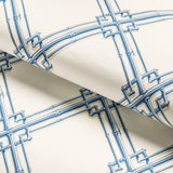 Brunschwig & Fils TREILLAGE DE BAMBOU BLUE Wallpaper