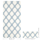 Brunschwig & Fils TREILLAGE DE BAMBOU BLUE Wallpaper