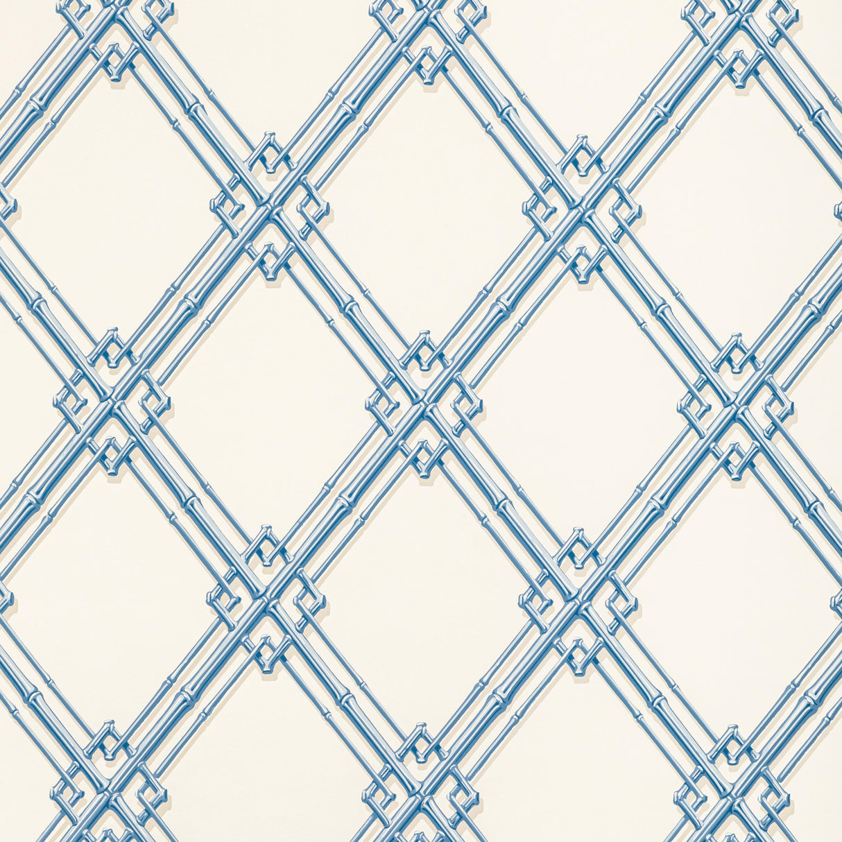 Brunschwig & Fils TREILLAGE DE BAMBOU BLUE Wallpaper