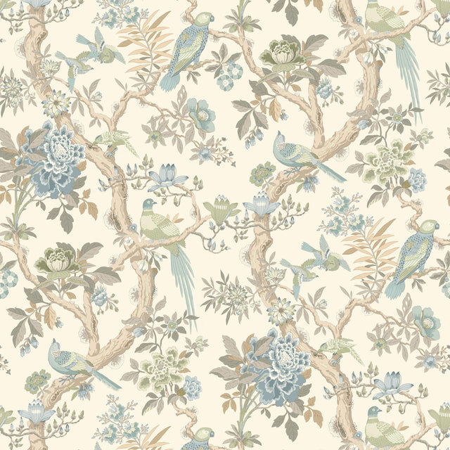 G P & J Baker ELTHAM AQUA Wallpaper
