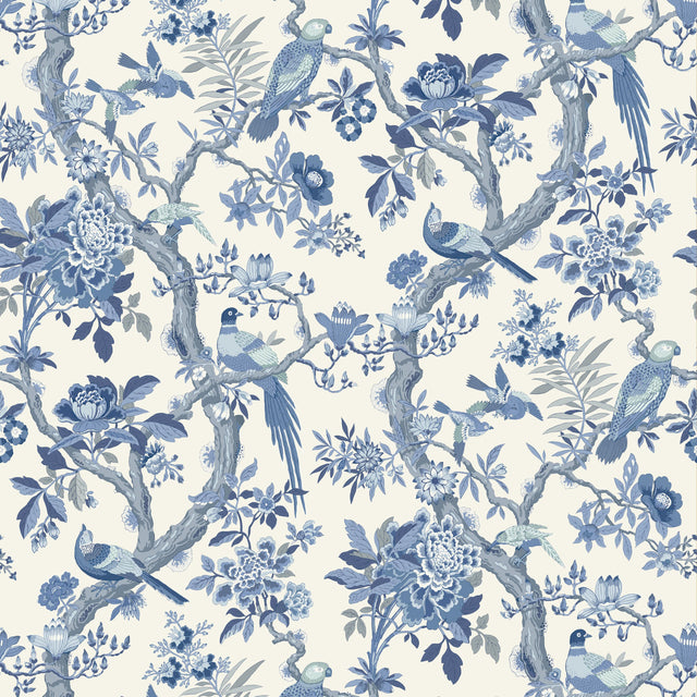G P & J Baker ELTHAM INDIGO Wallpaper