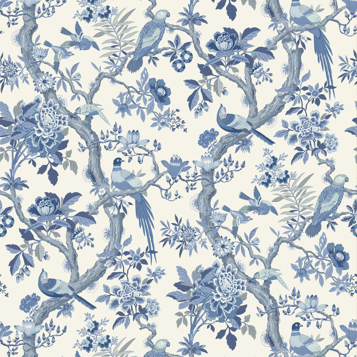 G P & J Baker ELTHAM INDIGO Wallpaper