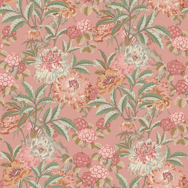 G P & J Baker SUMMER PEONY RED Wallpaper