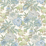 G P & J Baker SUMMER PEONY AQUA Wallpaper