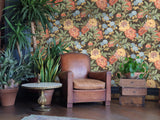 G P & J Baker SUMMER PEONY CHARCOAL/JEWEL Wallpaper