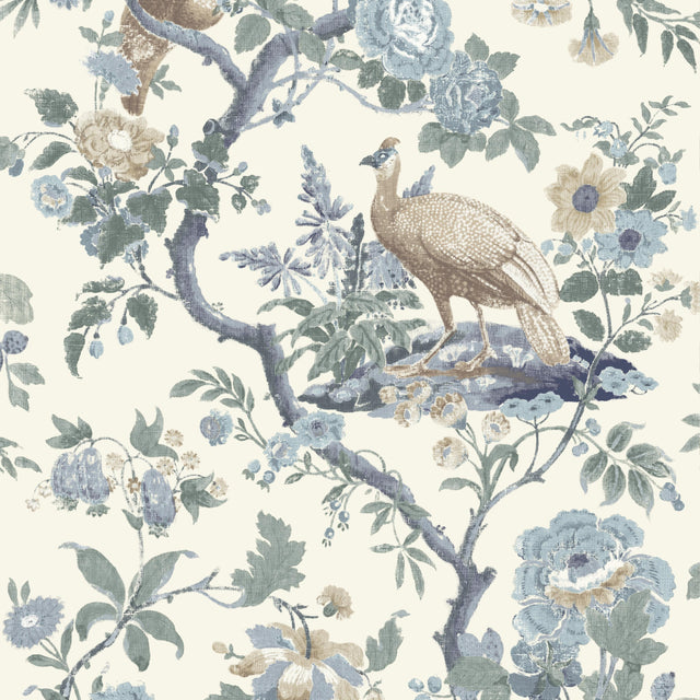 G P & J Baker BROUGHTON ROSE BLUE Wallpaper