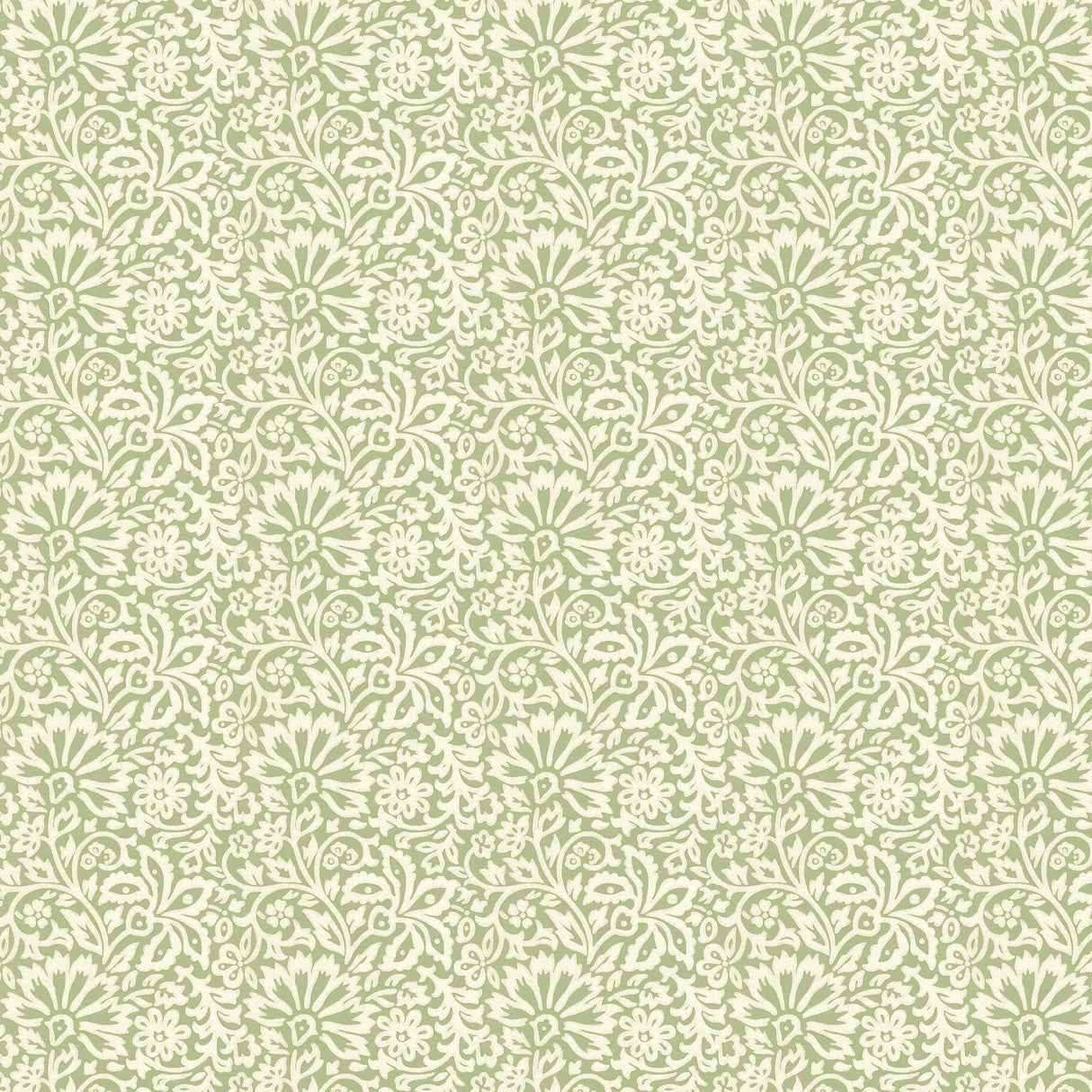 G P & J Baker FLORA GREEN Wallpaper