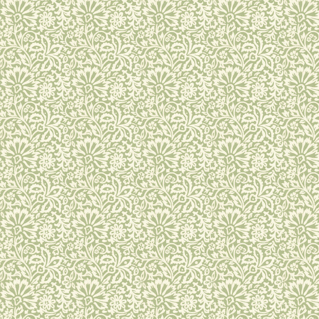 G P & J Baker FLORA GREEN Wallpaper