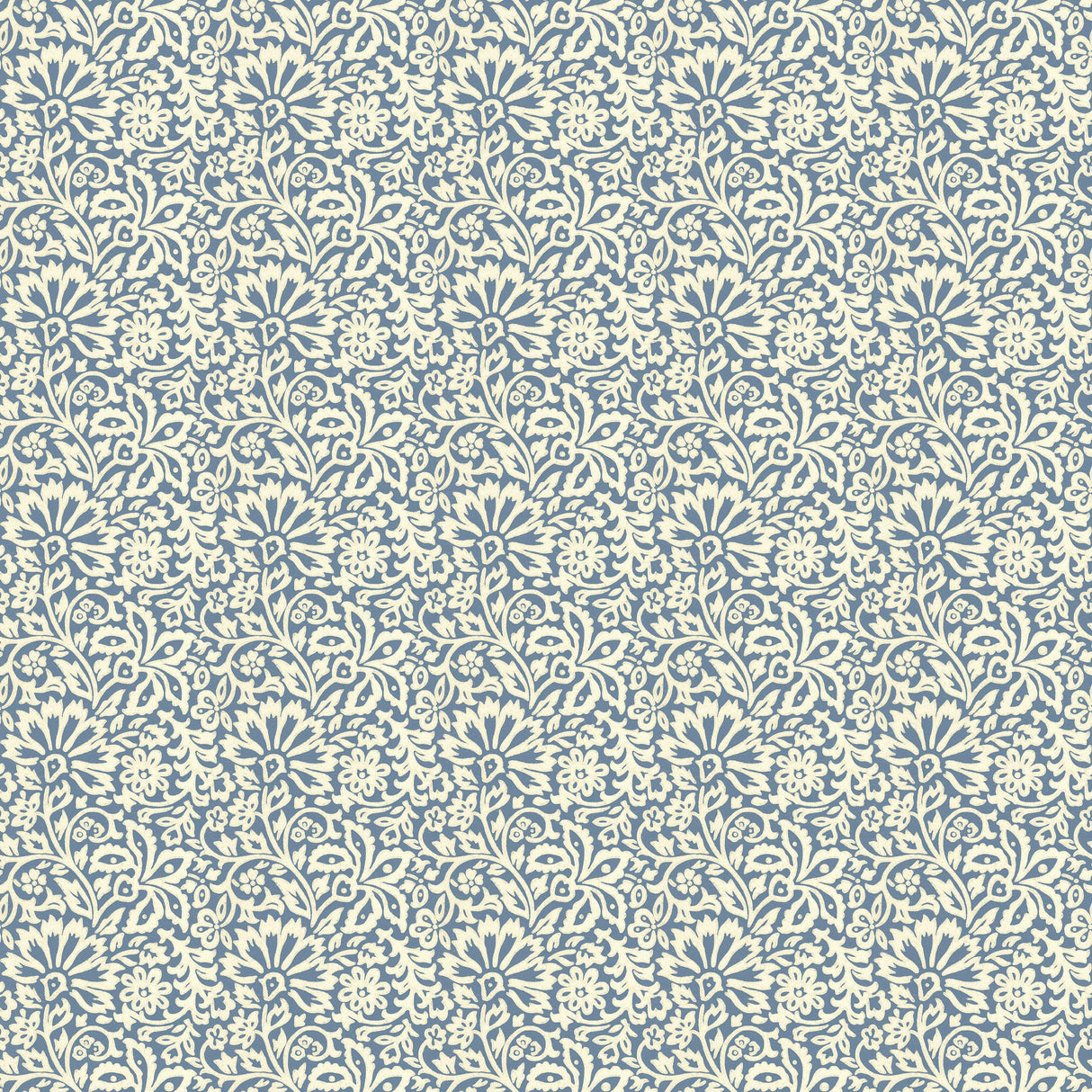 G P & J Baker FLORA INDIGO Wallpaper
