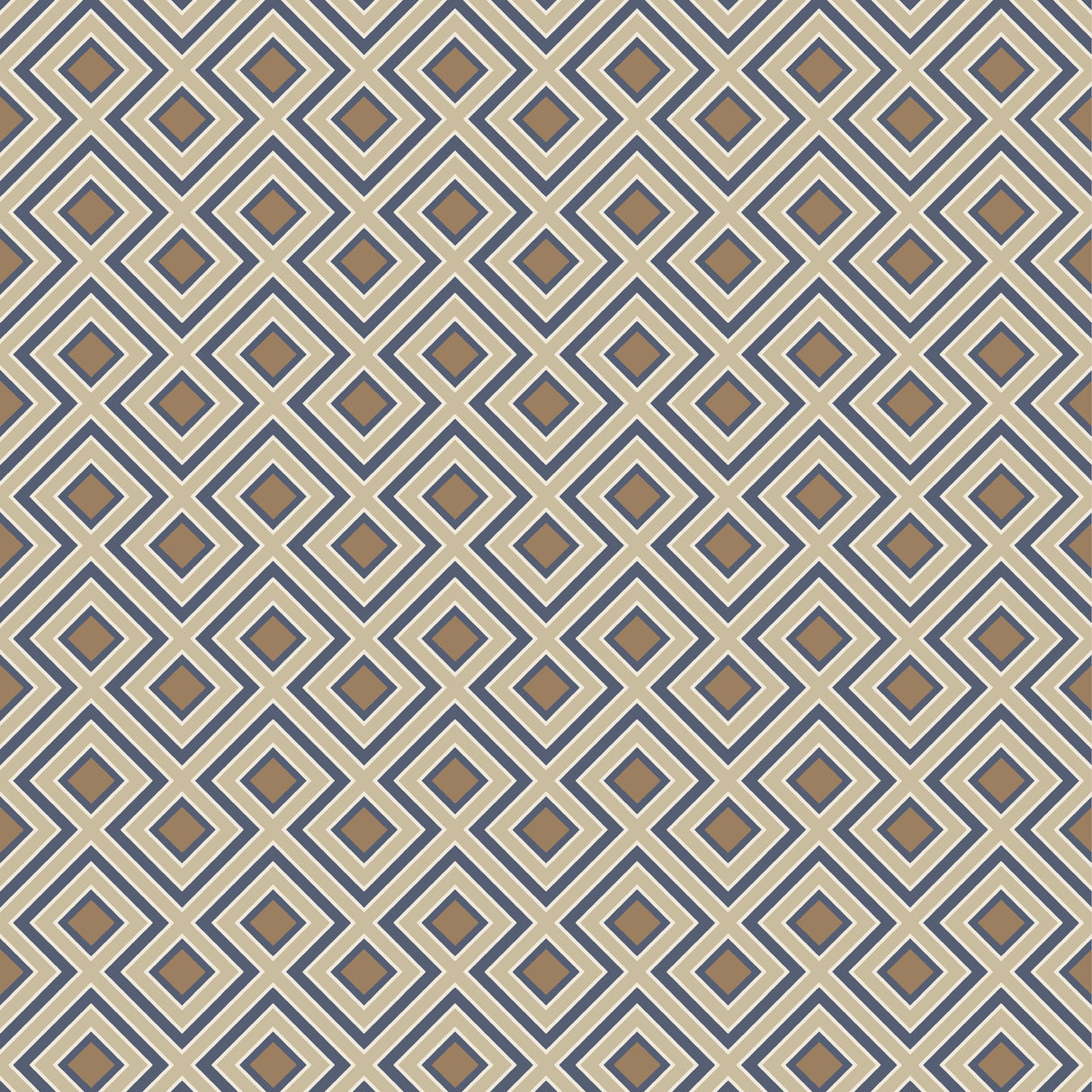 G P & J Baker LA FIORENTINA SMALL INDIGO Wallpaper