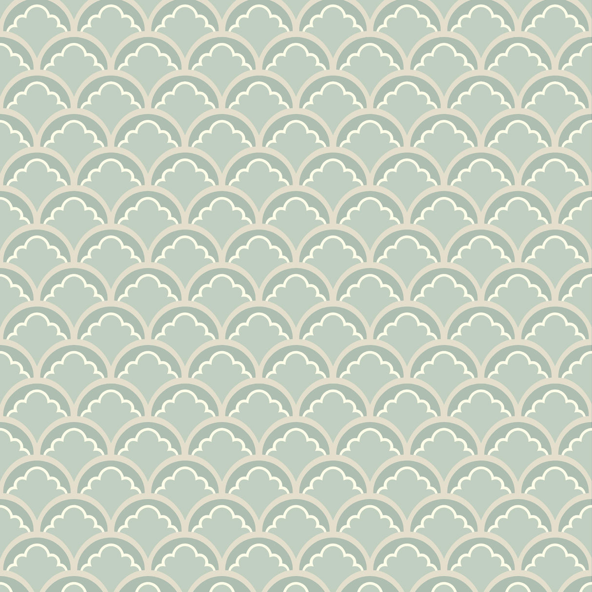 G P & J Baker MOUNT TEMPLE SMALL AQUA Wallpaper