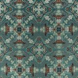 Clarke & Clarke EMERALD FOREST TEAL JACQUARD Drapery Fabric
