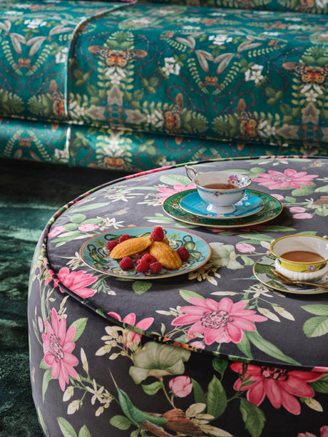 Clarke & Clarke PINK LOTUS NOIR VELVET Fabric