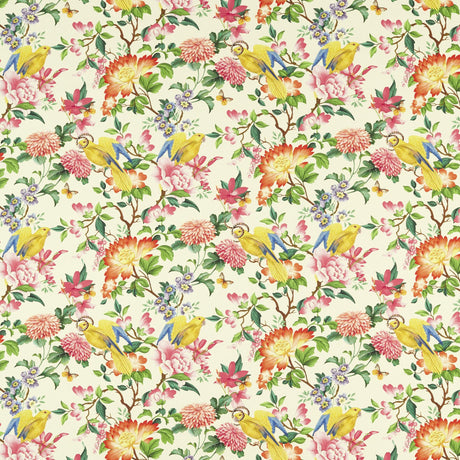 Clarke & Clarke GOLDEN PARROT IVORY Fabric