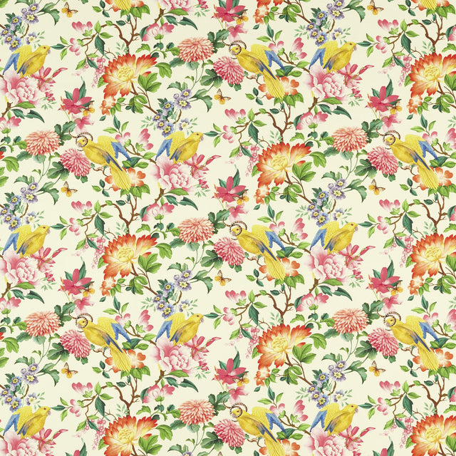Clarke & Clarke GOLDEN PARROT IVORY Fabric