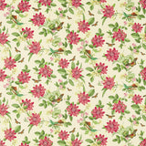 Clarke & Clarke PINK LOTUS IVORY Fabric