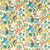 Clarke & Clarke SAPPHIRE GARDEN IVORY Fabric