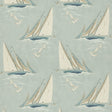 Mulberry ROUND THE ISLAND BLUE Fabric