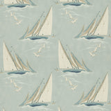 Mulberry ROUND THE ISLAND BLUE Fabric