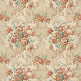 Mulberry FLORAL ROCOCO RED/GREEN Fabric