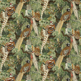 Mulberry GAME BIRDS VELVET FOREST Fabric