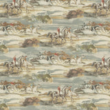 Mulberry MORNING GALLOP LINEN BLUE/SAND Fabric
