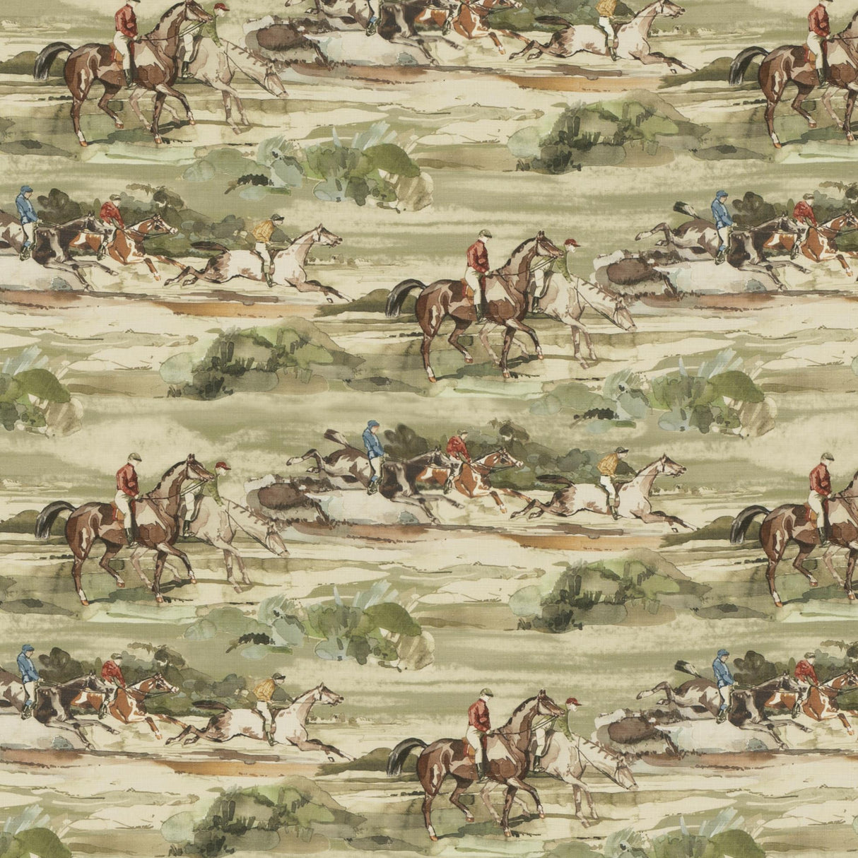 Mulberry MORNING GALLOP LINEN ANTIQUE Fabric