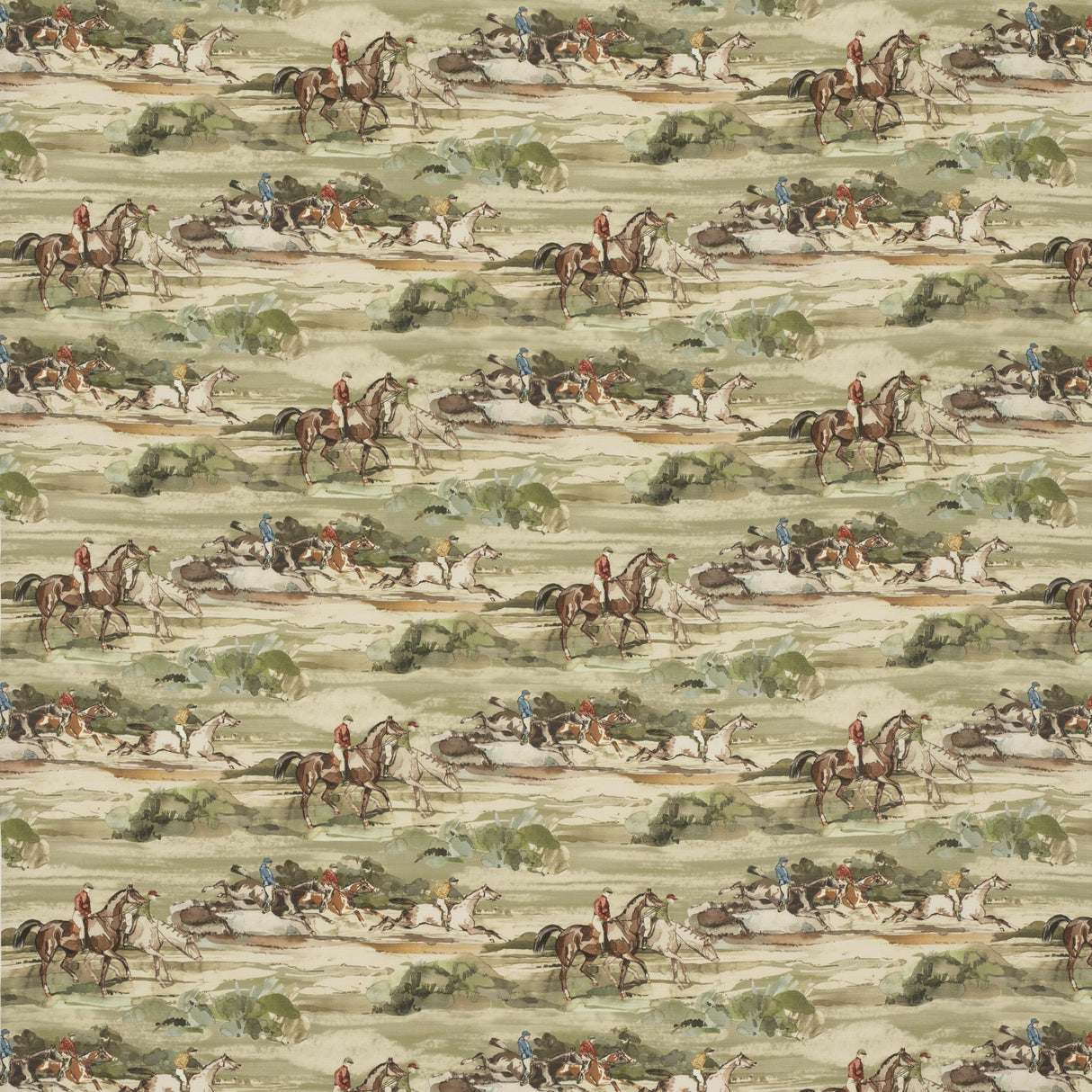 Mulberry MORNING GALLOP LINEN ANTIQUE Fabric